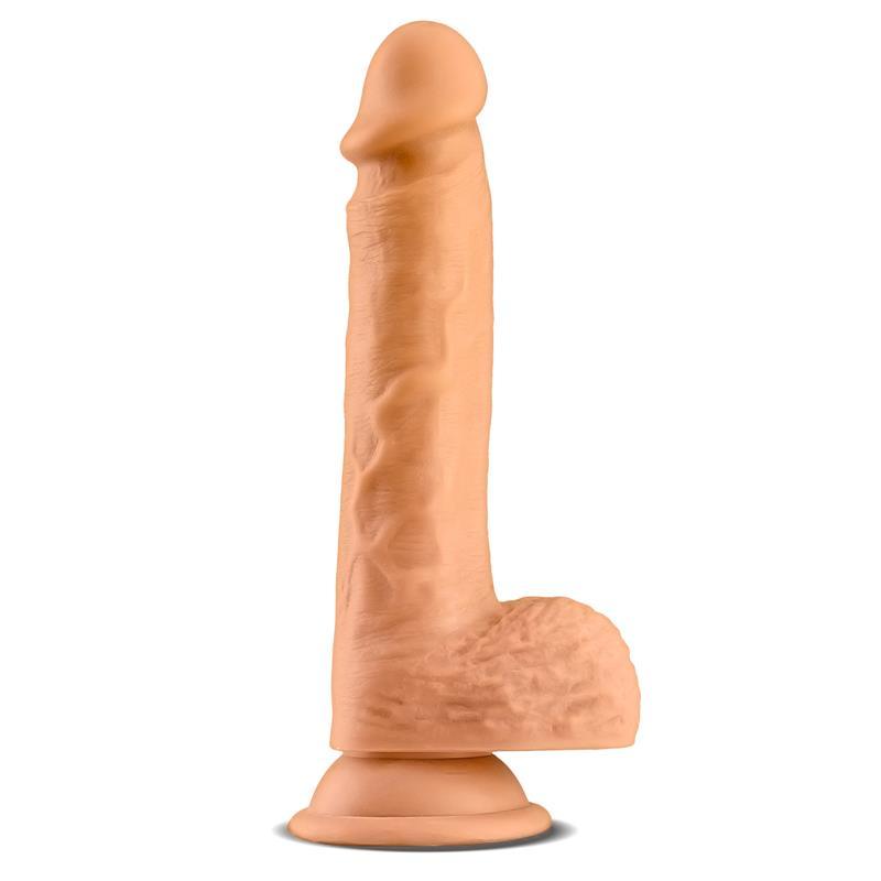 Dildo Realist, silicon, flesh, 21,5 cm, cu testicule, MaxCo. LateToBed - Erotic Emporium