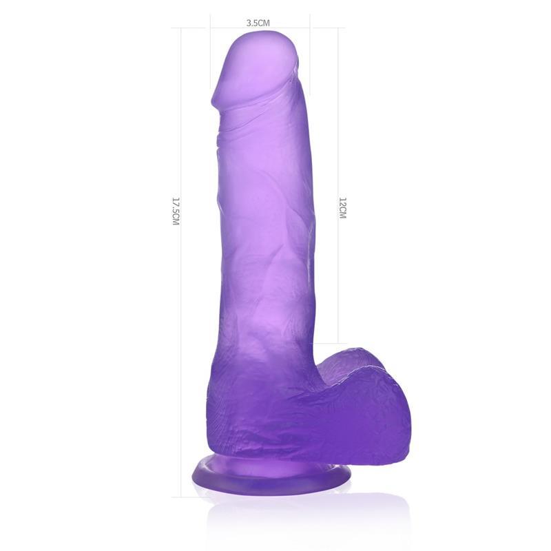 Dildo, TPE, mov, 17x3.5 cm, Jelly Studs, LoveToy - Erotic Emporium