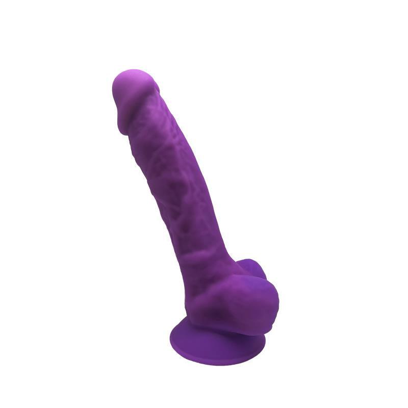 Dildo Realistic, silicon, albastru și mov, 17,7x3,8cm - Erotic Emporium