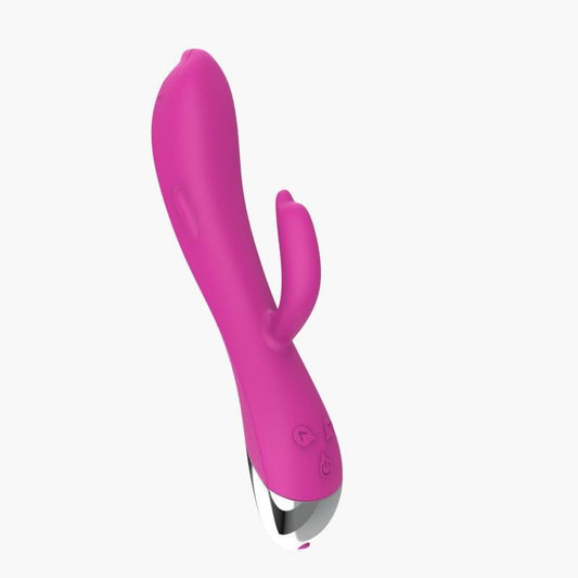 Vibrator, silicon, roz, 19 cm x 4,2 cm, 6 Funcții de Vibrare USB, A-Gusto Dolphin - Erotic Emporium