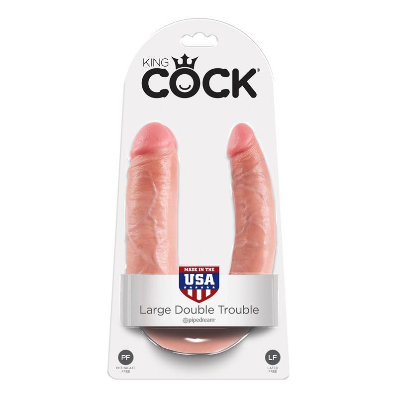 Dildo, flesh, 17,8 cm, Double Penetrator Cock, KingCock - Erotic Emporium