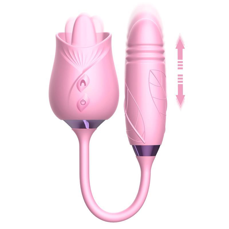 Vibrator clitoris, Martinella Double Tongue Clitoris Stimulator and Thrusting Egg - Erotic Emporium
