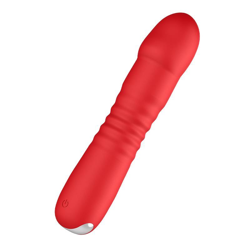 Stimulator with Thrusting Up&Down Movement USB, Silicon, roșu, 17,3 cm x 3,6 cm, Marygold, Ünihörn - Erotic Emporium