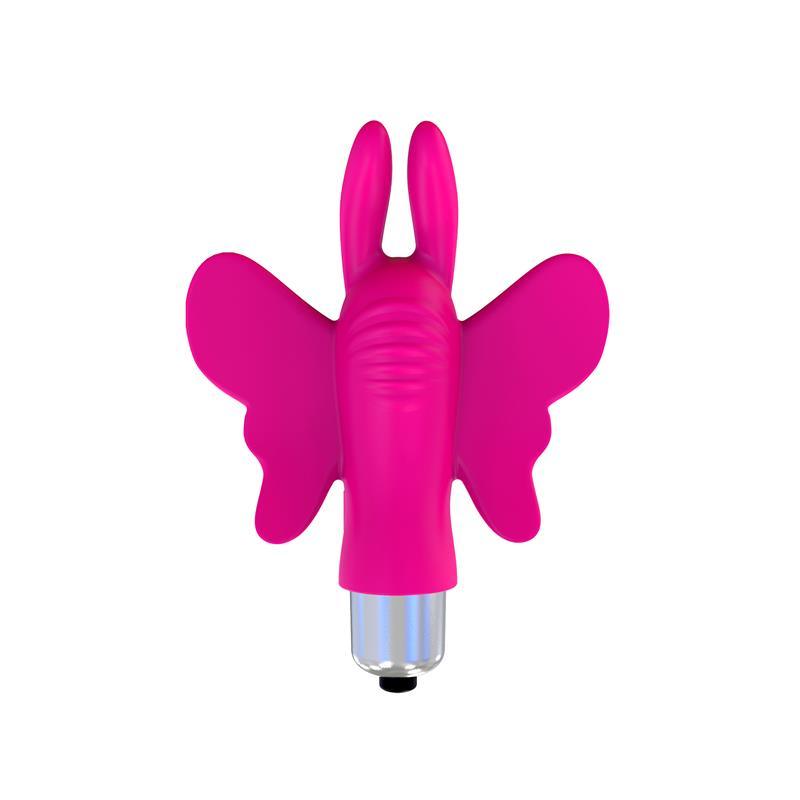 Stimulator clitoris, silicon, roz, 10cm, glonț vibrant, Monarch Butterfly, LateToBed - Erotic Emporium
