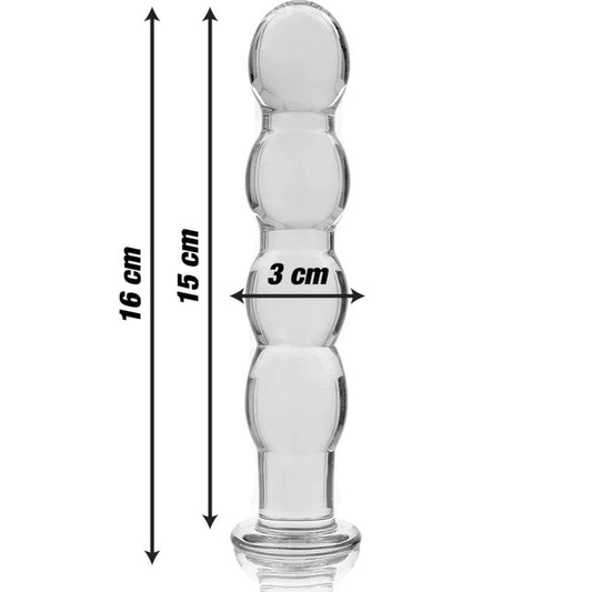 Nebula series by ibiza - model 10 dildo borosilicate glass 165 x 35 cm clear, 1, EroticEmporium.ro