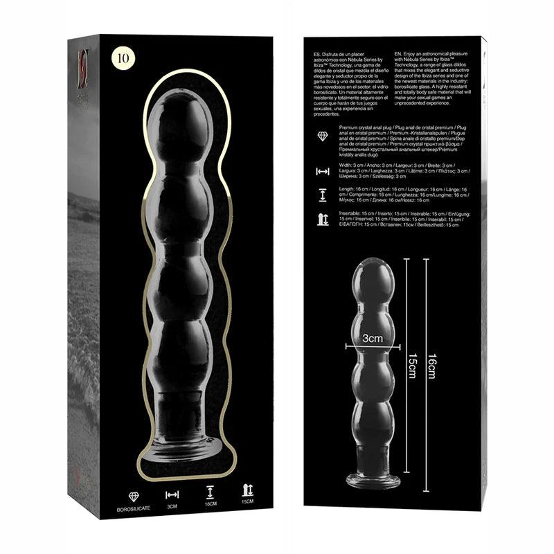 Nebula series by ibiza - model 10 dildo borosilicate glass 165 x 35 cm clear, 5, EroticEmporium.ro