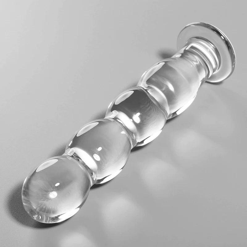 Nebula series by ibiza - model 10 dildo borosilicate glass 165 x 35 cm clear, 6, EroticEmporium.ro