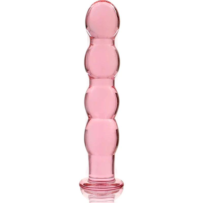 Nebula series by ibiza - model 10 dildo borosilicate glass 165 x 35 cm pink, 3, EroticEmporium.ro