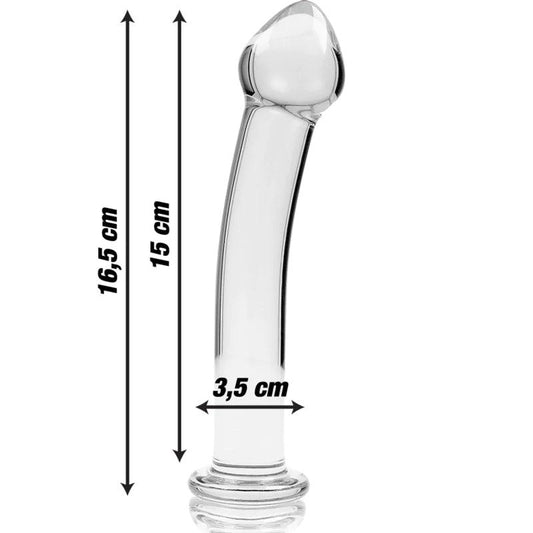 Nebula series by ibiza - model 11 dildo borosilicate glass 16 x 3 cm clear, 1, EroticEmporium.ro