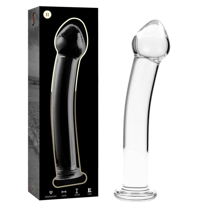 Nebula series by ibiza - model 11 dildo borosilicate glass 16 x 3 cm clear, 2, EroticEmporium.ro