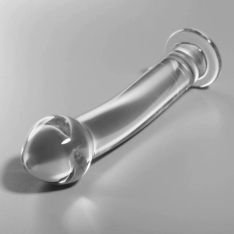 Nebula series by ibiza - model 11 dildo borosilicate glass 16 x 3 cm clear, 6, EroticEmporium.ro