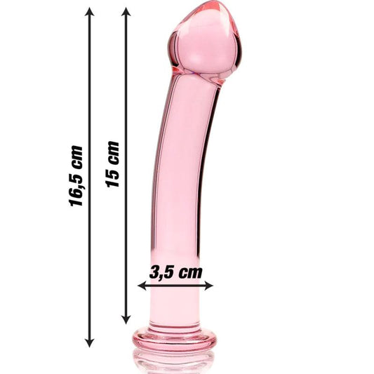 Nebula series by ibiza - model 11 dildo borosilicate glass 16 x 3 cm pink, 1, EroticEmporium.ro