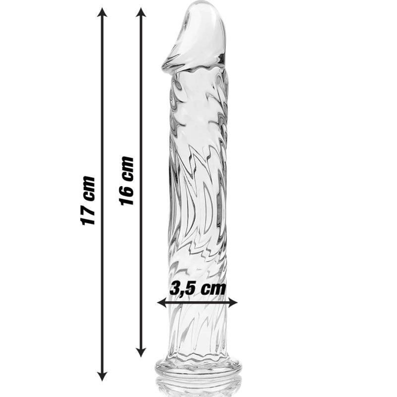 Nebula series by ibiza - model 12 dildo borosilicate glass 17 x 35 cm clear, 1, EroticEmporium.ro