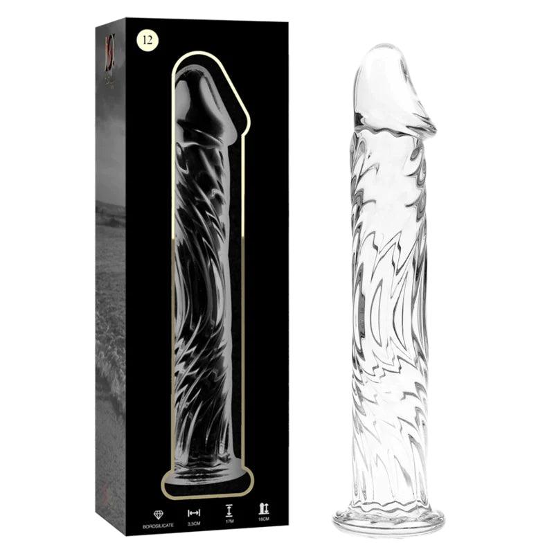 Nebula series by ibiza - model 12 dildo borosilicate glass 17 x 35 cm clear, 2, EroticEmporium.ro