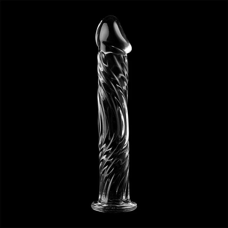 Nebula series by ibiza - model 12 dildo borosilicate glass 17 x 35 cm clear, 7, EroticEmporium.ro