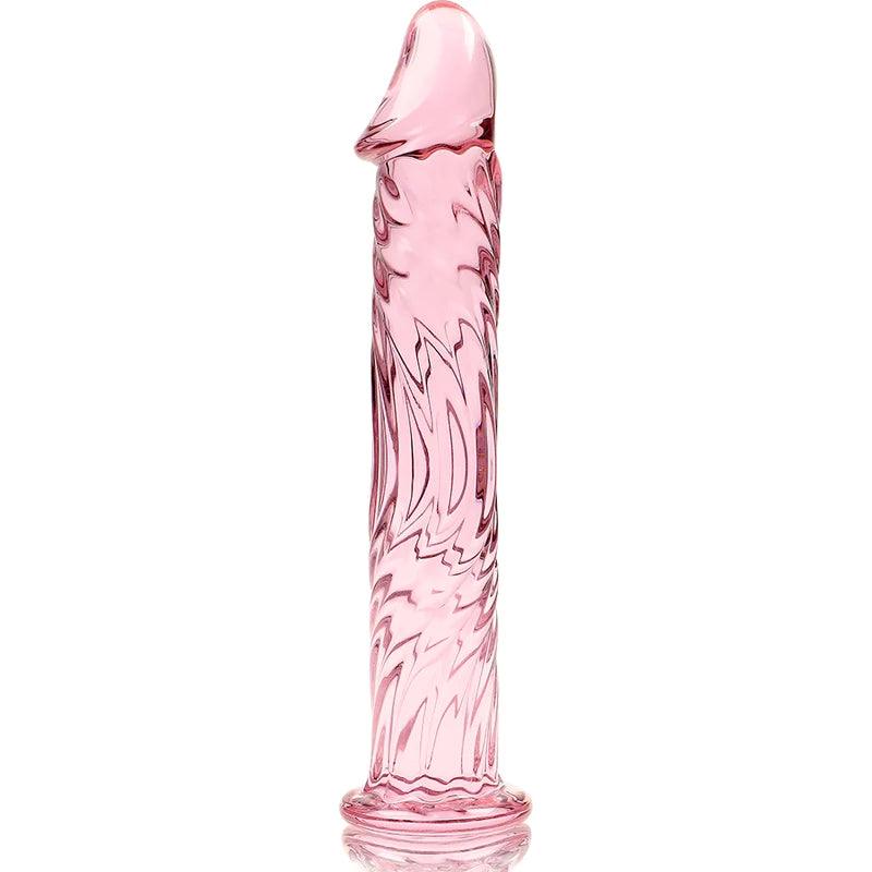 Nebula series by ibiza - model 12 dildo borosilicate glass 17 x 35 cm pink, 3, EroticEmporium.ro