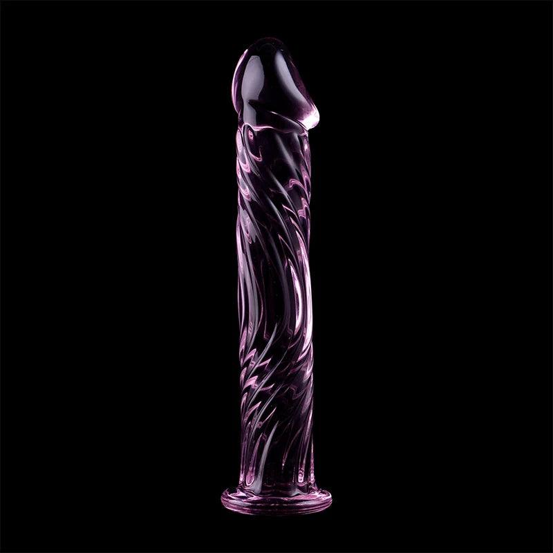 Nebula series by ibiza - model 12 dildo borosilicate glass 17 x 35 cm pink, 7, EroticEmporium.ro