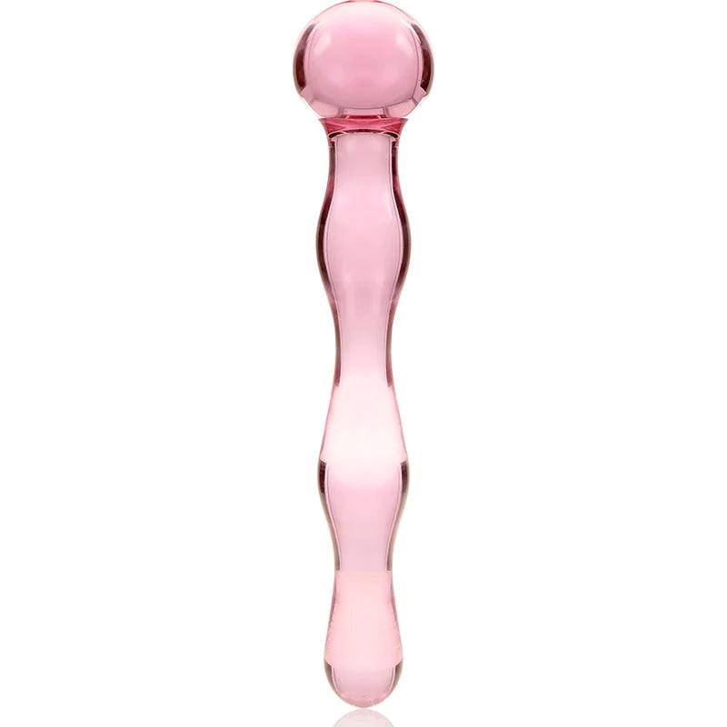 Nebula series by ibiza - model 13 dildo borosilicate glass 18 x 35 cm pink, 3, EroticEmporium.ro