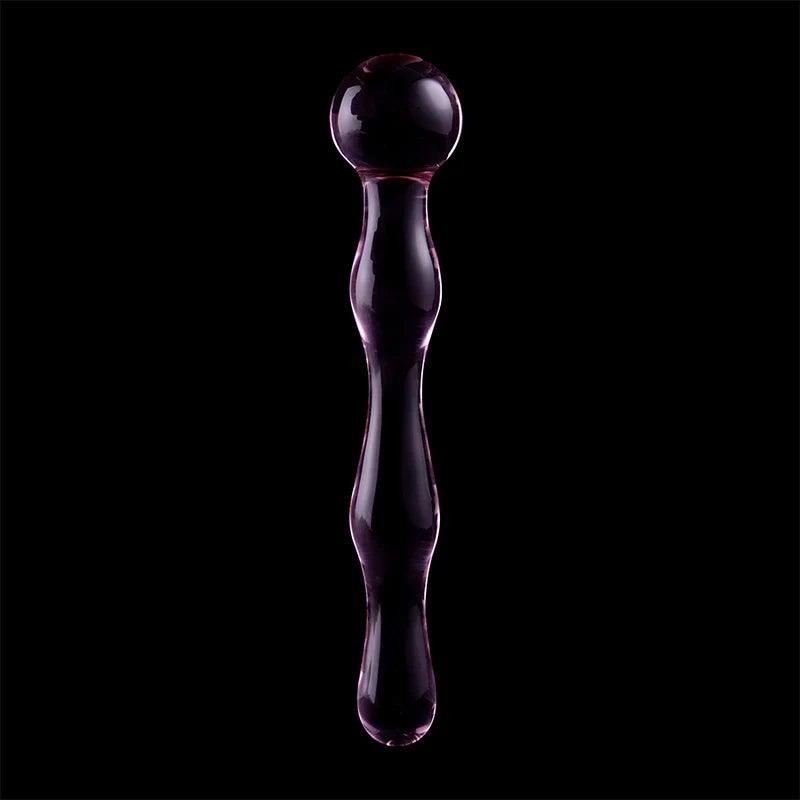 Nebula series by ibiza - model 13 dildo borosilicate glass 18 x 35 cm pink, 7, EroticEmporium.ro