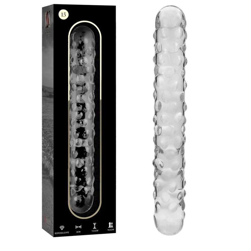 Nebula series by ibiza - model 15 dildo borosilicate glass 185 x 3 cm clear, 2, EroticEmporium.ro