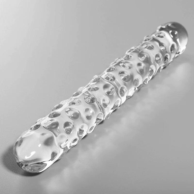 Nebula series by ibiza - model 15 dildo borosilicate glass 185 x 3 cm clear, 6, EroticEmporium.ro