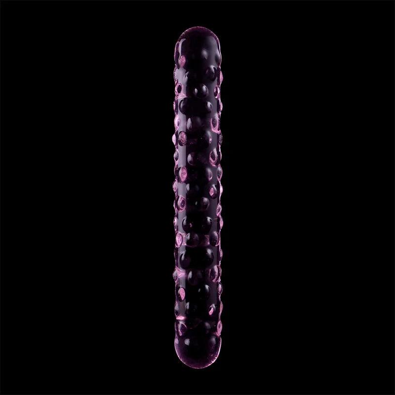 Nebula series by ibiza - model 15 dildo borosilicate glass 185 x 3 cm pink, 7, EroticEmporium.ro