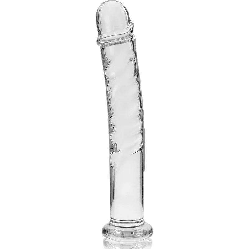 Nebula series by ibiza - model 16 dildo borosilicate glass 185 x 3 cm clear, 3, EroticEmporium.ro