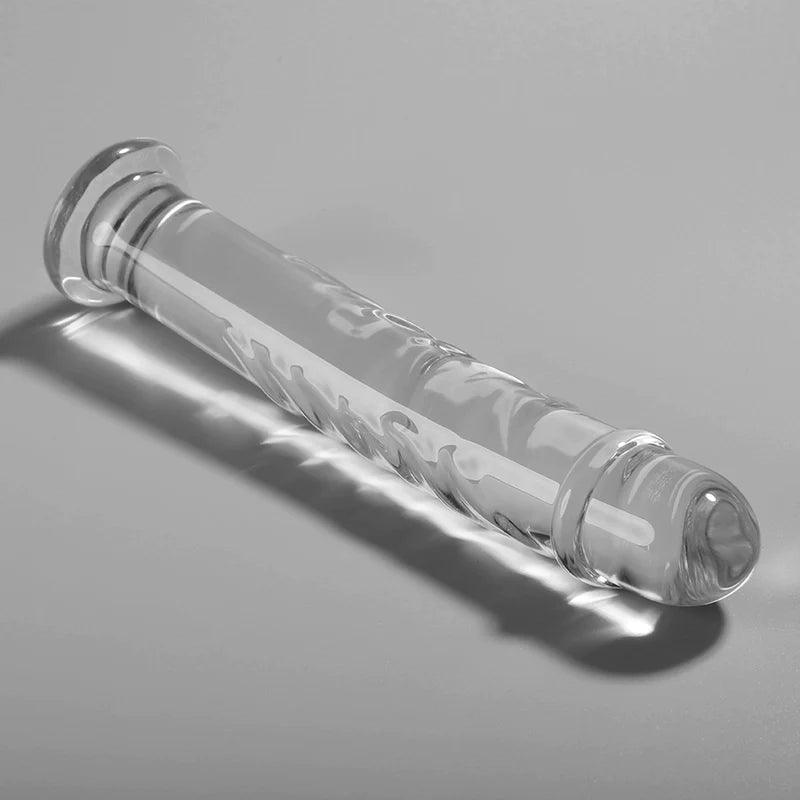 Nebula series by ibiza - model 16 dildo borosilicate glass 185 x 3 cm clear, 6, EroticEmporium.ro