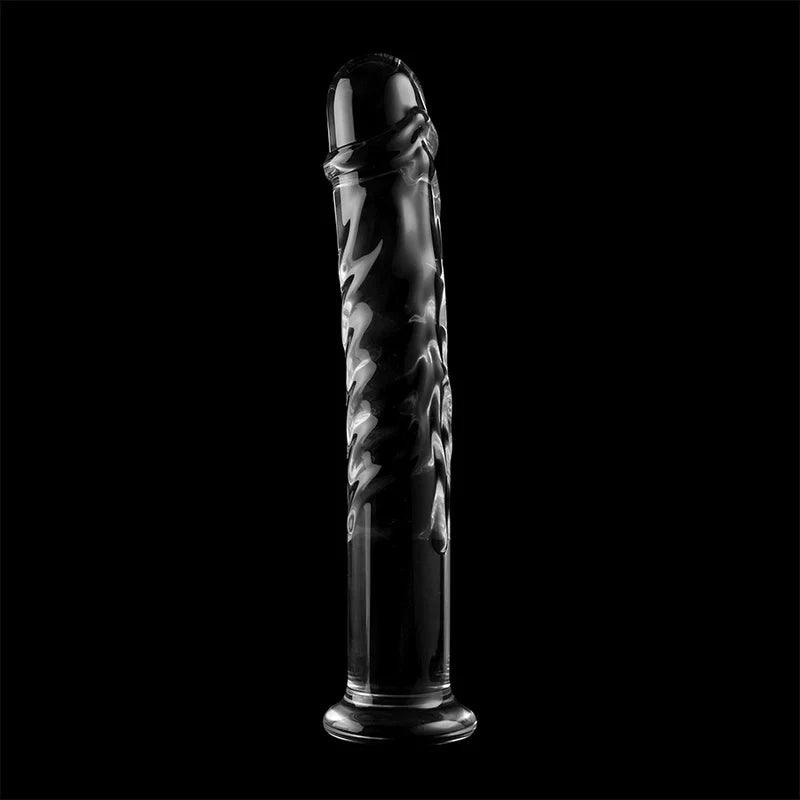 Nebula series by ibiza - model 16 dildo borosilicate glass 185 x 3 cm clear, 7, EroticEmporium.ro