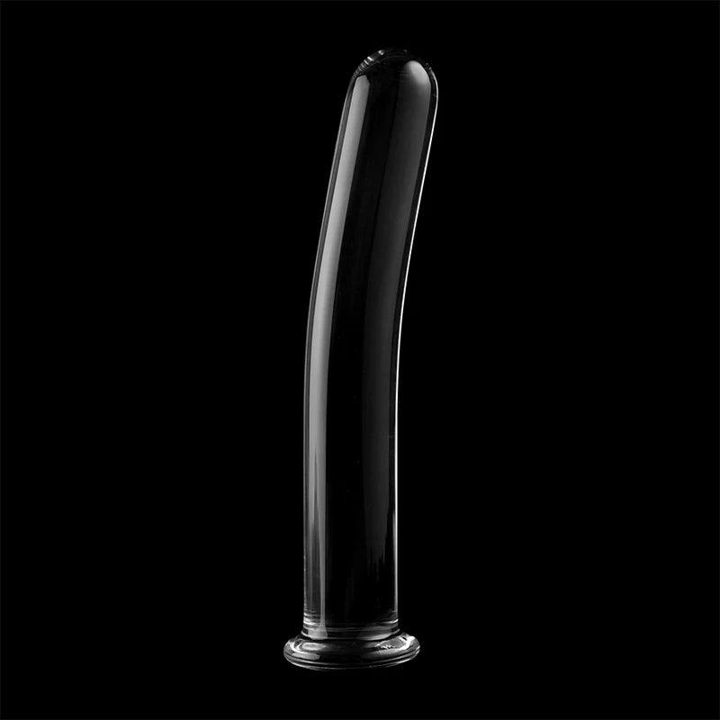 Nebula series by ibiza - model 17 dildo borosilicate glass 185 x 3 cm clear, 7, EroticEmporium.ro