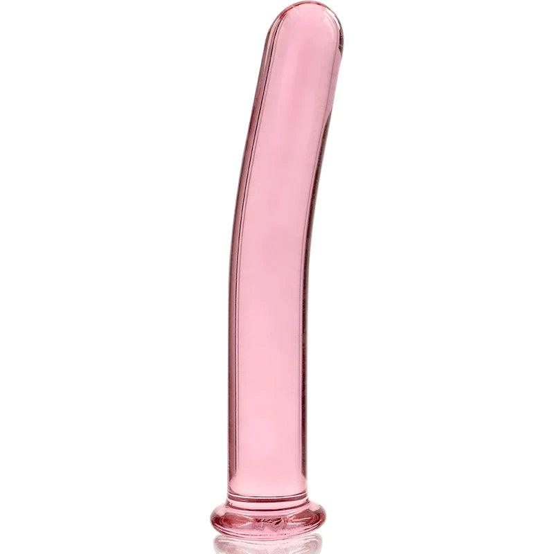 Nebula series by ibiza - model 17 dildo borosilicate glass 185 x 3 cm pink, 3, EroticEmporium.ro