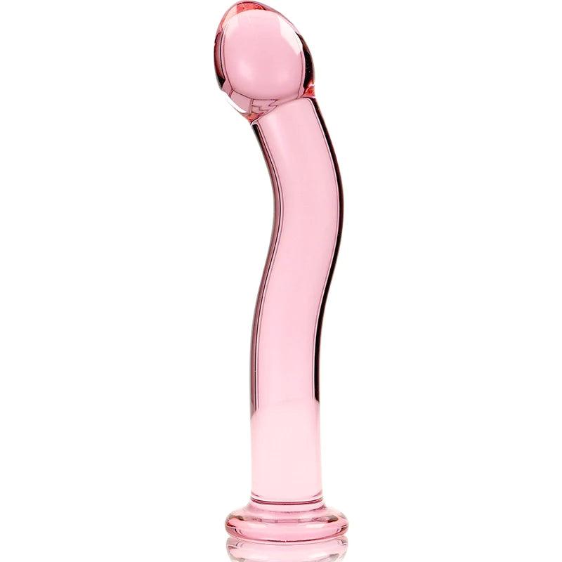 Nebula series by ibiza - model 18 dildo borosilicate glass 185 x 35 cm pink, 3, EroticEmporium.ro