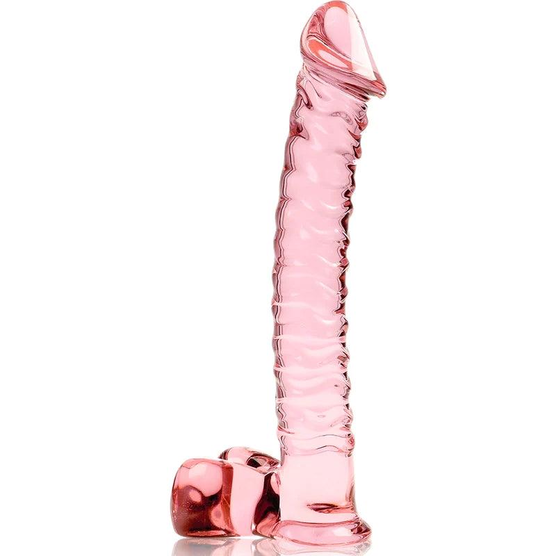 Nebula series by ibiza - model 23 dildo borosilicate glass 215 x 4 cm pink, 3, EroticEmporium.ro