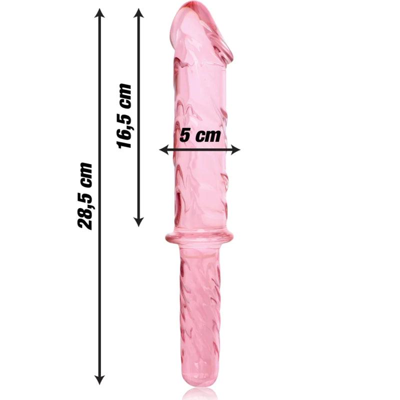 Nebula series by ibiza - model 24 dildo borosilicate glass 285 x 5 cm pink, 1, EroticEmporium.ro