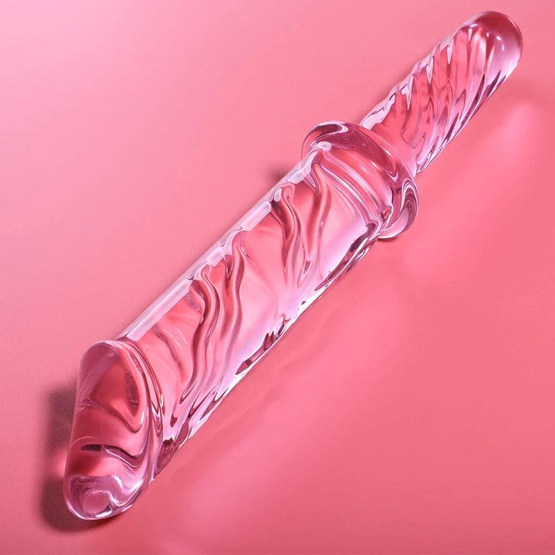 Nebula series by ibiza - model 24 dildo borosilicate glass 285 x 5 cm pink, 6, EroticEmporium.ro