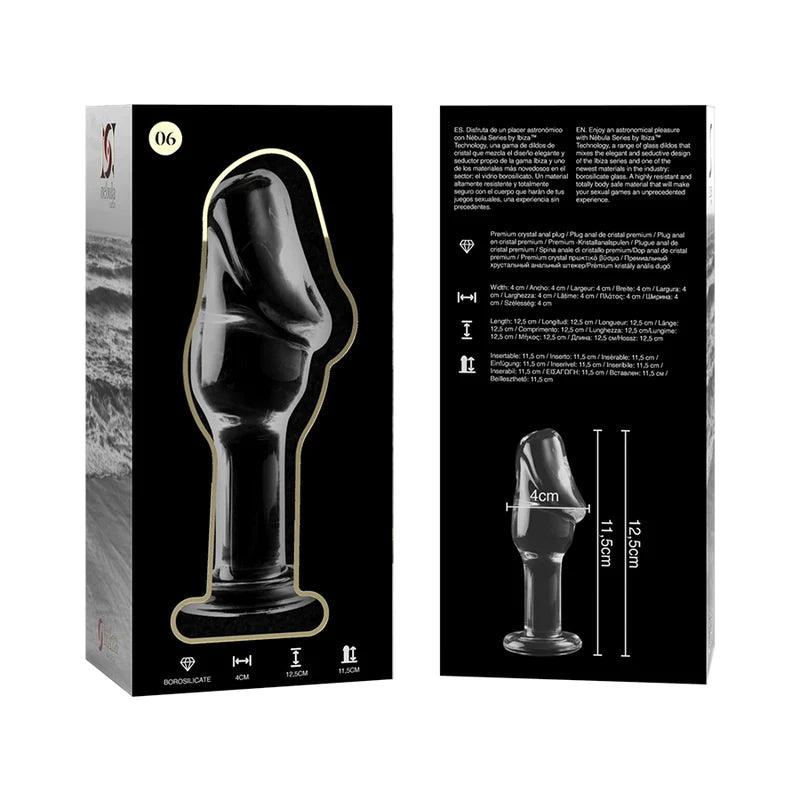 Nebula series by ibiza - model 6 anal plug borosilicate glass 125 x 4 cm clear, 5, EroticEmporium.ro