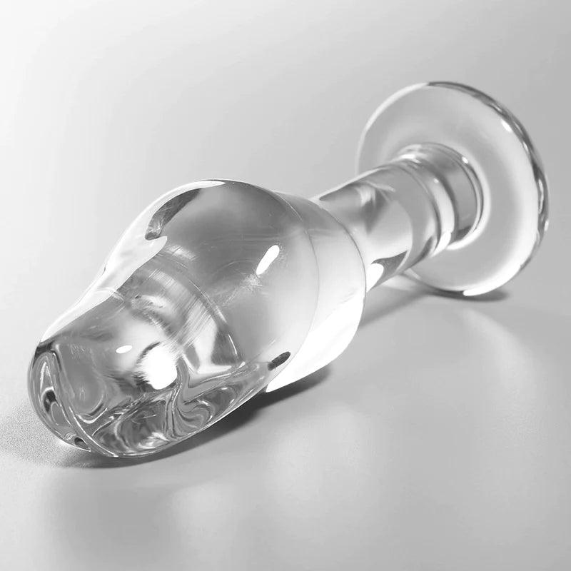 Nebula series by ibiza - model 6 anal plug borosilicate glass 125 x 4 cm clear, 6, EroticEmporium.ro