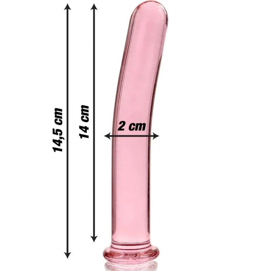 Nebula series by ibiza - model 8 dildo borosilicate glass 145 x 2 cm pink, 1, EroticEmporium.ro