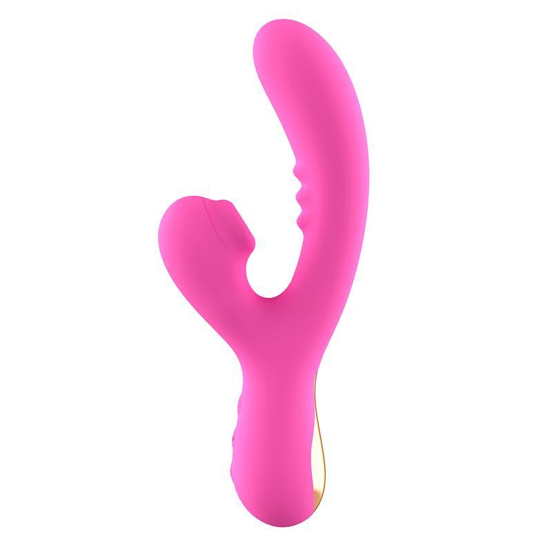 Vibrator G Spot, silicon, roz, 22,2 cm x 4 cm, Action No. Twenty G&Spot Vibe with Clitoris Sucker USB Silicon - Erotic Emporium