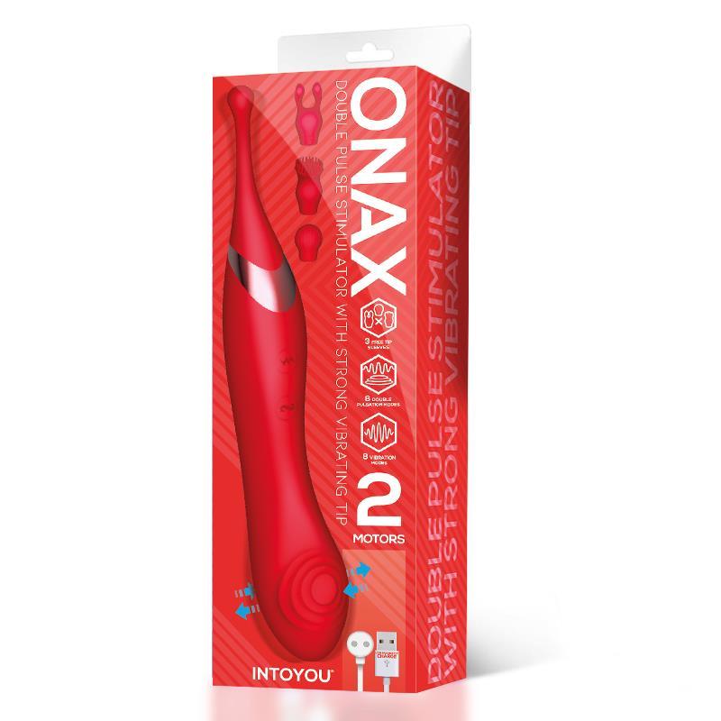 Vibrator clitoris, InToYou Onax Stimulator Double Pulse cu Cap de Vibrație USB - Erotic Emporium