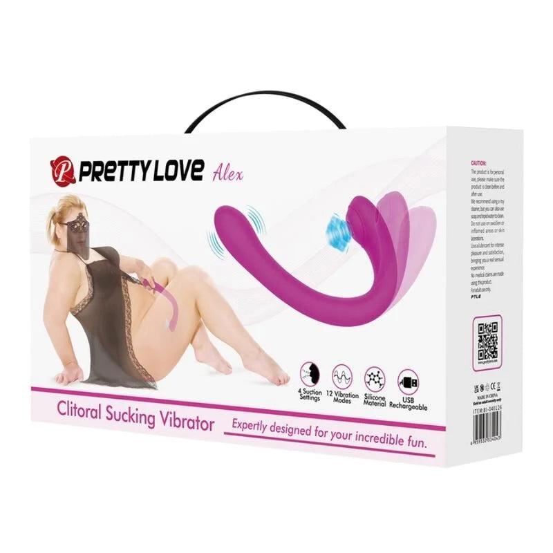 PRETTY LOVE - ALEX VIBRATOR AND CLITORIS SUCKER LILAC, 6, EroticEmporium.ro