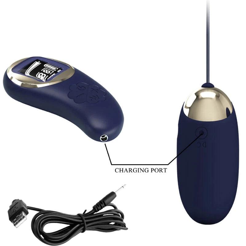 PRETTY LOVE - MINA VIBRATING EGG REMOTE CONTROL BLUE, 5, EroticEmporium.ro