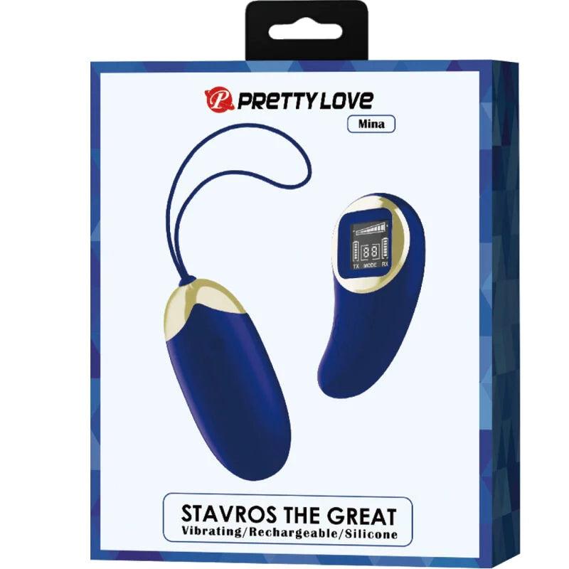 PRETTY LOVE - MINA VIBRATING EGG REMOTE CONTROL BLUE, 6, EroticEmporium.ro