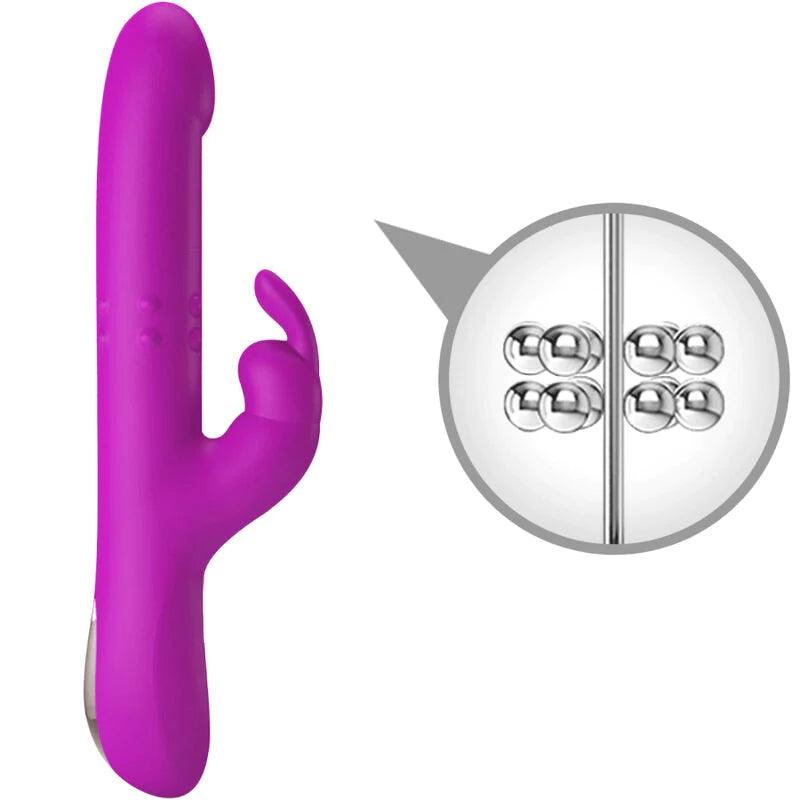 PRETTY LOVE - REESE VIBRATOR WITH PURPLE ROTATION, 8, EroticEmporium.ro