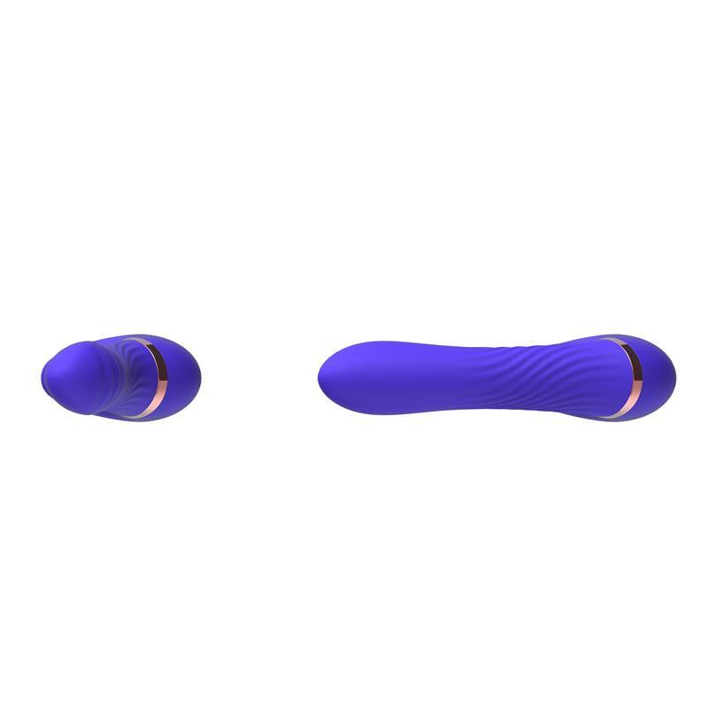 Vibrator, silicon, albastru, Detachable Rotating Beads with Pulsation, Two Positions, Action Rayden - Erotic Emporium