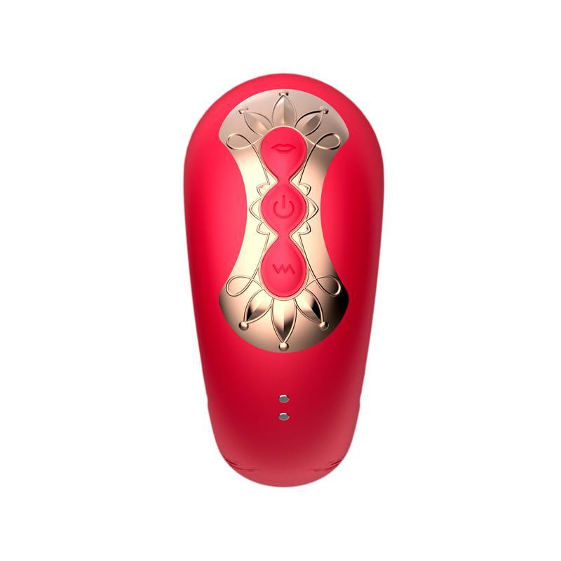 Vibrator with Pulsation and Suction, 3 Motors Magnetic USB, Silicone,Shiva Vibe - Erotic Emporium