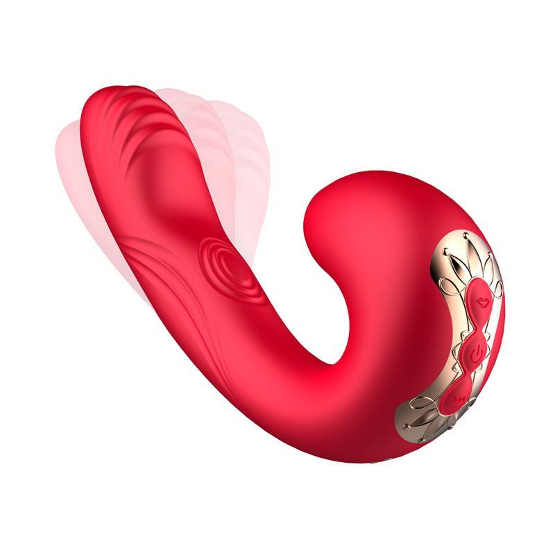 Vibrator with Pulsation and Suction, 3 Motors Magnetic USB, Silicone,Shiva Vibe - Erotic Emporium