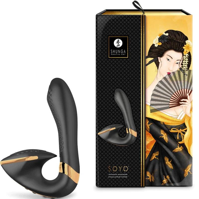 SHUNGA - SOYO INTIMATE MASSAGER BLACK, 3, EroticEmporium.ro