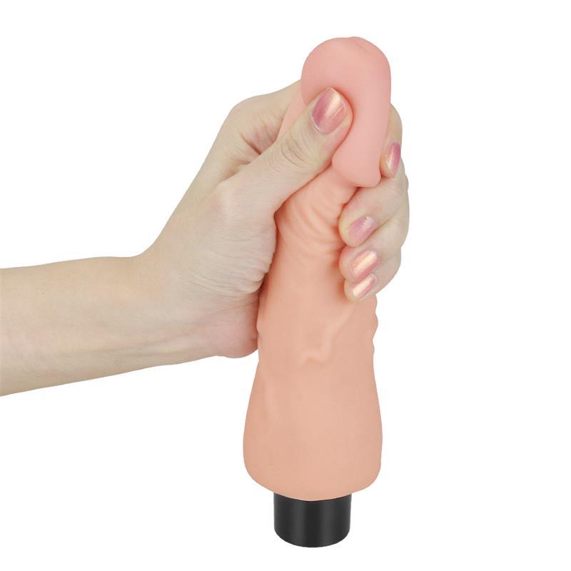 Vibrator Real Softee, crem, silicon, 18cm, LoveToy - Erotic Emporium