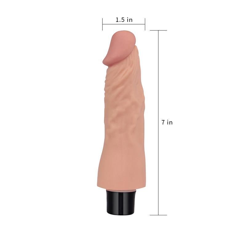 Vibrator Real Softee, crem, silicon, 18cm, LoveToy - Erotic Emporium